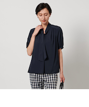 ボウタイ ショートスリーブ ブラウス