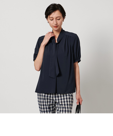 ボウタイ ショートスリーブ ブラウス