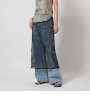 メッシュ スパングル スカート