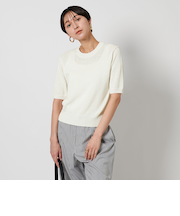 アイレット ハーフスリーブ ニット