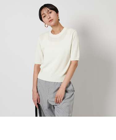 アイレット ハーフスリーブ ニット