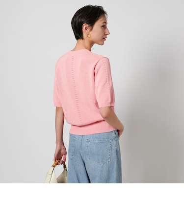 アイレット ハーフスリーブ ニット