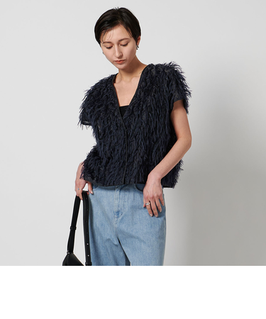 ヘアリー カットジャガード ベスト