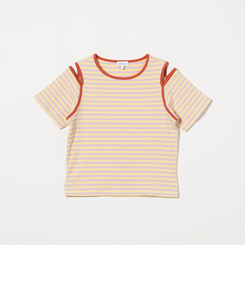 ボーダー 肩スリット Tシャツ / キッズ 140cm-160cm