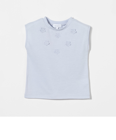 フラワーモチーフ Tシャツ / キッズ  100cm-160cm - 吸水速乾 -