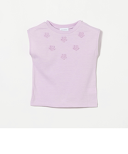 フラワーモチーフ Tシャツ / キッズ  100cm-160cm - 吸水速乾 -