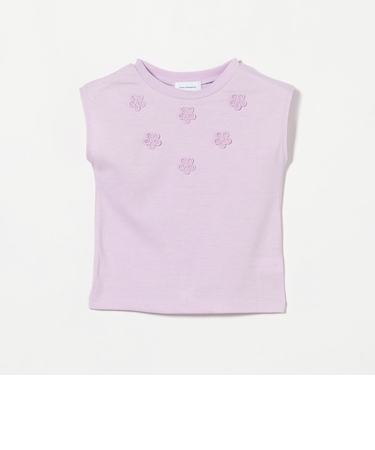 フラワーモチーフ Tシャツ / キッズ  100cm-160cm - 吸水速乾 -