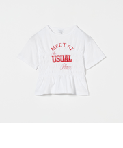 シャーリングプリント Tシャツ / キッズ  100cm-130cm