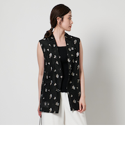 フラワージャガード シアー ミドル ベスト