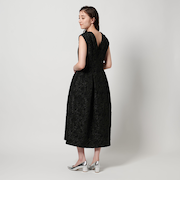 Vネック ジャガード ワンピース