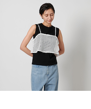 メッシュ スパングル キャミソール