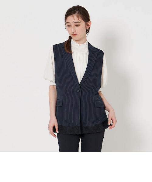 【週末限定価格】UNITED ARROWS ツートーンジャガードベスト　ネイビー ツートーン ジャガード ベスト｜ユナイテッドアローズ アウトレットの
