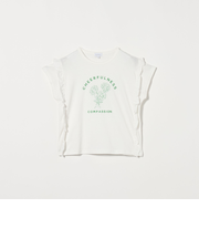 フラワー プリントTシャツ / キッズ  140cm-160cm