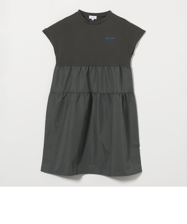 天竺×布帛 プリント ワンピース / キッズ 140cm-160cm