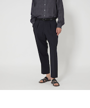 ＜SOVEREIGN＞ ウール １プリーツ ワイドテーパード スラックス