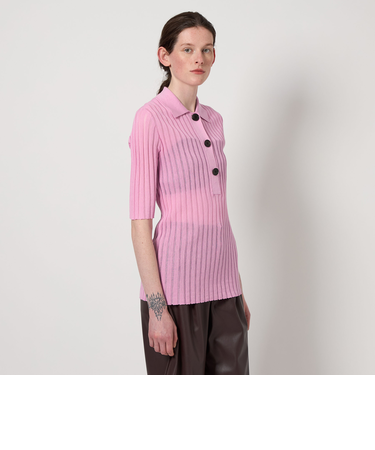 ＜AEWEN MATOPH＞シアー リブ ポロニット