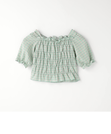 チェック シャーリング プルオーバー  / キッズ  100cm-130cm