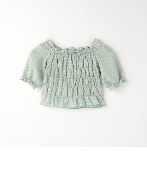 チェック シャーリング プルオーバー  / キッズ  100cm-130cm