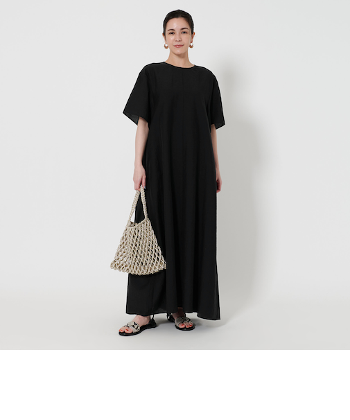 シアー バックリボン ワンピース