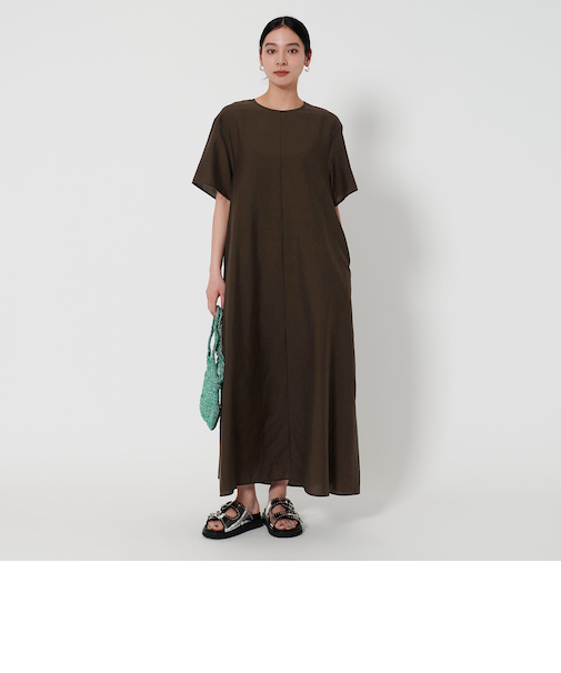 シアー バックリボン ワンピース