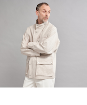 ＜SOVEREIGN＞ リネン スタンドカラー ブルゾン