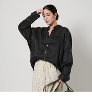 麻 ビッグ シャツ -ウォッシャブル-