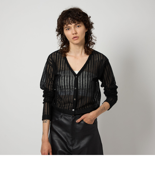 <6 (ROKU)>レース ジャカード カーディガン