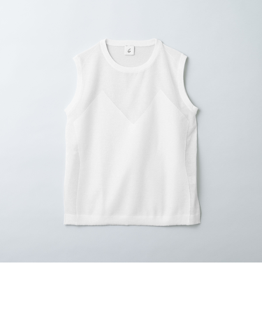 ＜6(ROKU)＞パッチノースリーブ ニット