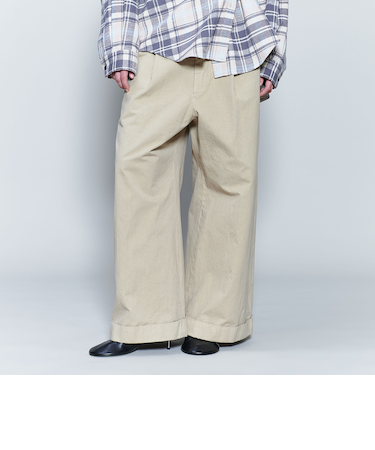 ＜6(ROKU)＞コットン チノ ワイド パンツ