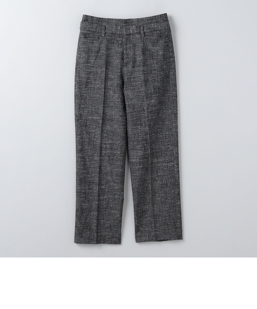 ＜6(ROKU)＞コットンレーヨン ネップ ベルト パンツ