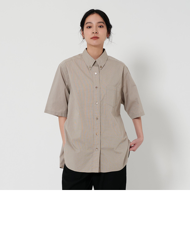 コットンチェック ショートスリーブ シャツ