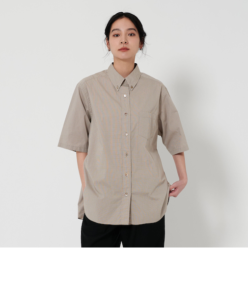 コットンチェック ショートスリーブ シャツ