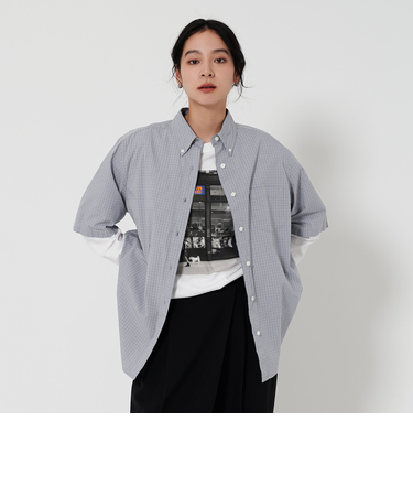 コットンチェック ショートスリーブ シャツ