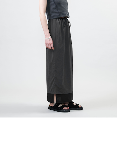 ＜ASTRAET＞テンジクxシフォン レイヤード タイトスカート