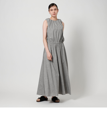 バックホール ギャザー ワンピース