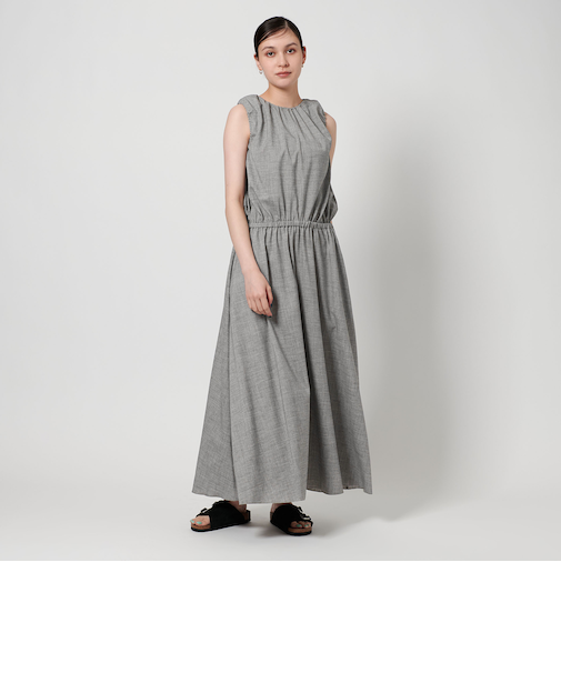 バックホール ギャザー ワンピース