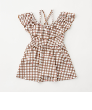 GLR ギンガム ラッフル ワンピース/ 水着/ キッズ 100cm-130cm
