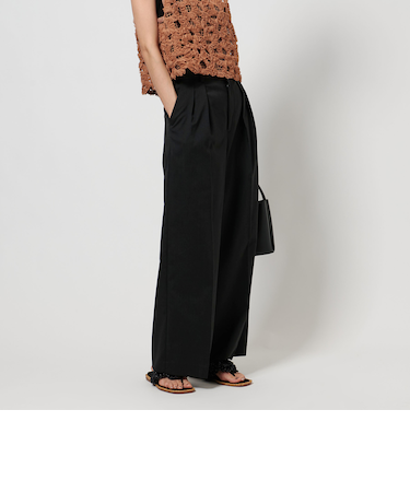 タック ボリューム ワイドパンツ