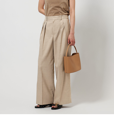 タック ボリューム ワイドパンツ