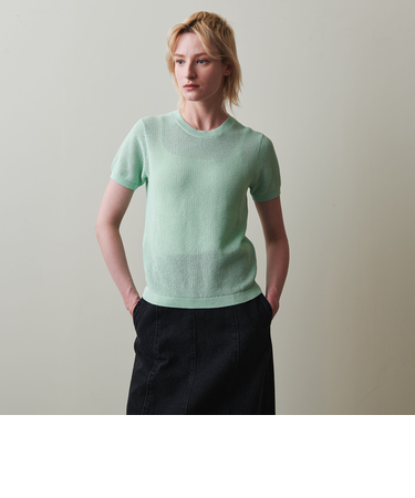 <Steven Alan>メッシュ ショートスリーブ ニット