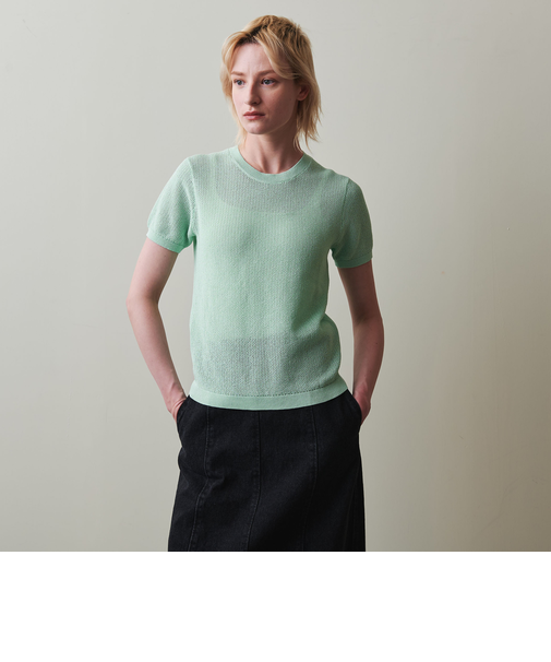 <Steven Alan>メッシュ ショートスリーブ ニット