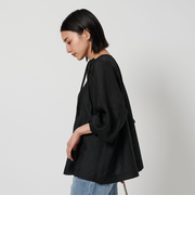 リボンタイ ノーカラーブラウス