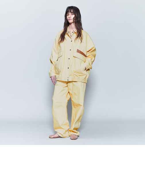 ＜6(ROKU)＞コットン バレル ベージュ パンツ