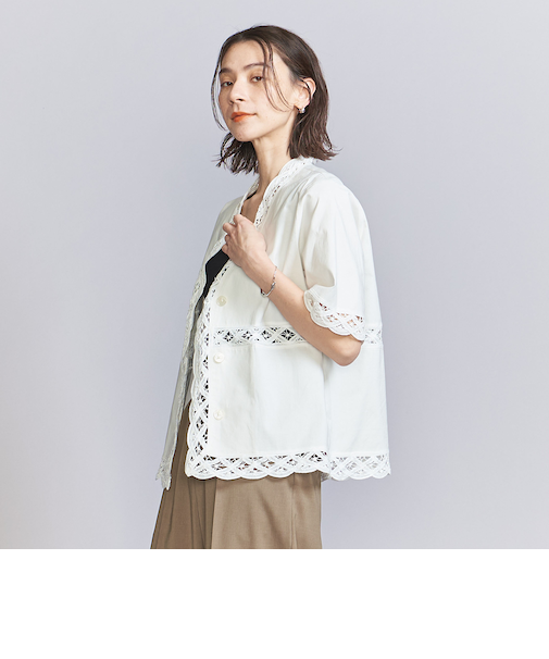 バテンレース ショートスリーブシャツ