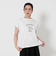 コットン ロゴプリント フレンチスリーブ Tシャツ