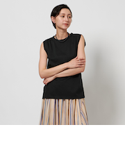 ベーシック ノースリーブ カットソー