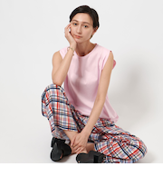 ベーシック ノースリーブ カットソー