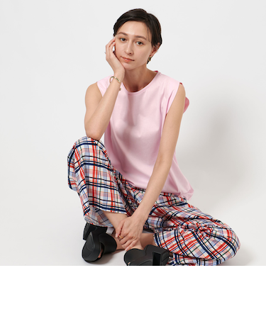 ベーシック ノースリーブ カットソー