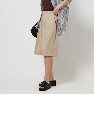 タック キュロットパンツ