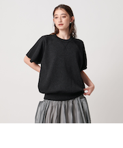 ラメ ショートスリーブ ニット